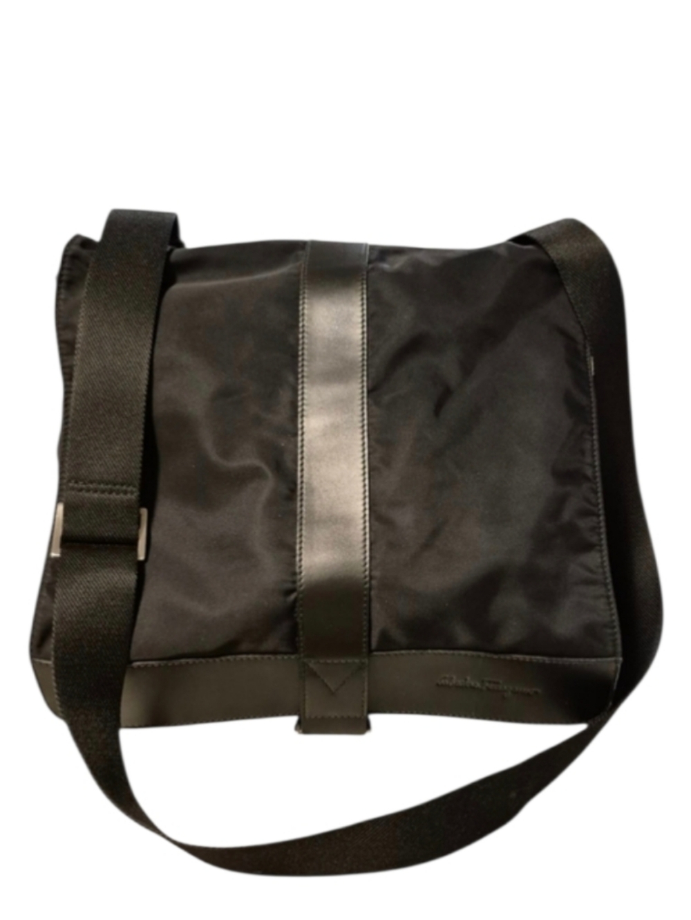 Salvatore Ferragamo Nylon & Leather Detailing Messenger Bag